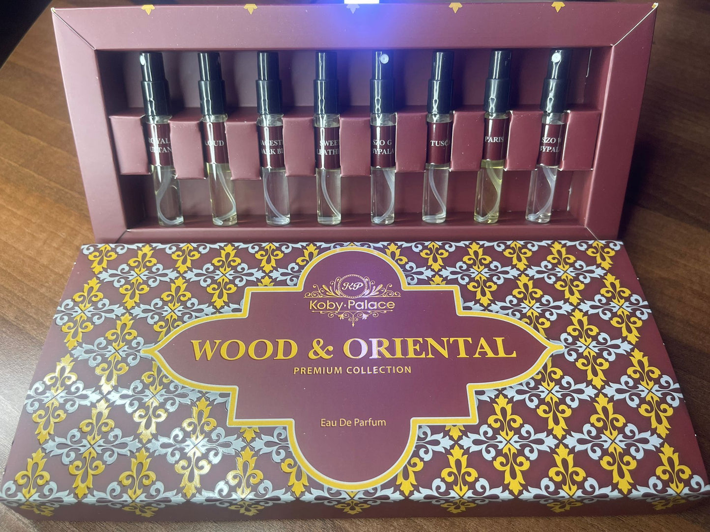 PREMIUM COLLECTION 5ML*8 BUC  KOBYPALACE ( WOOD & ORIENTAL BOX) ( COPY A )