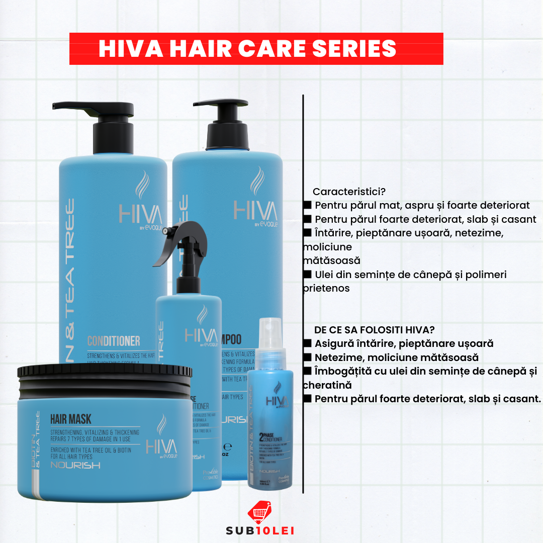 Biotin Shampoo Professional, travel size, 100ml Hiva by Evoque