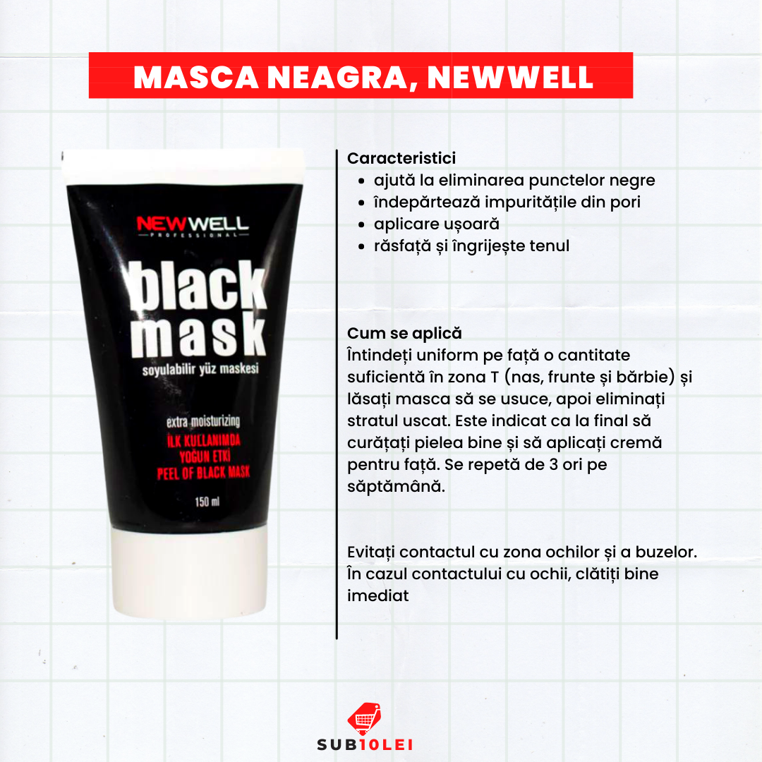 Masca neagra, 150ml NewWell